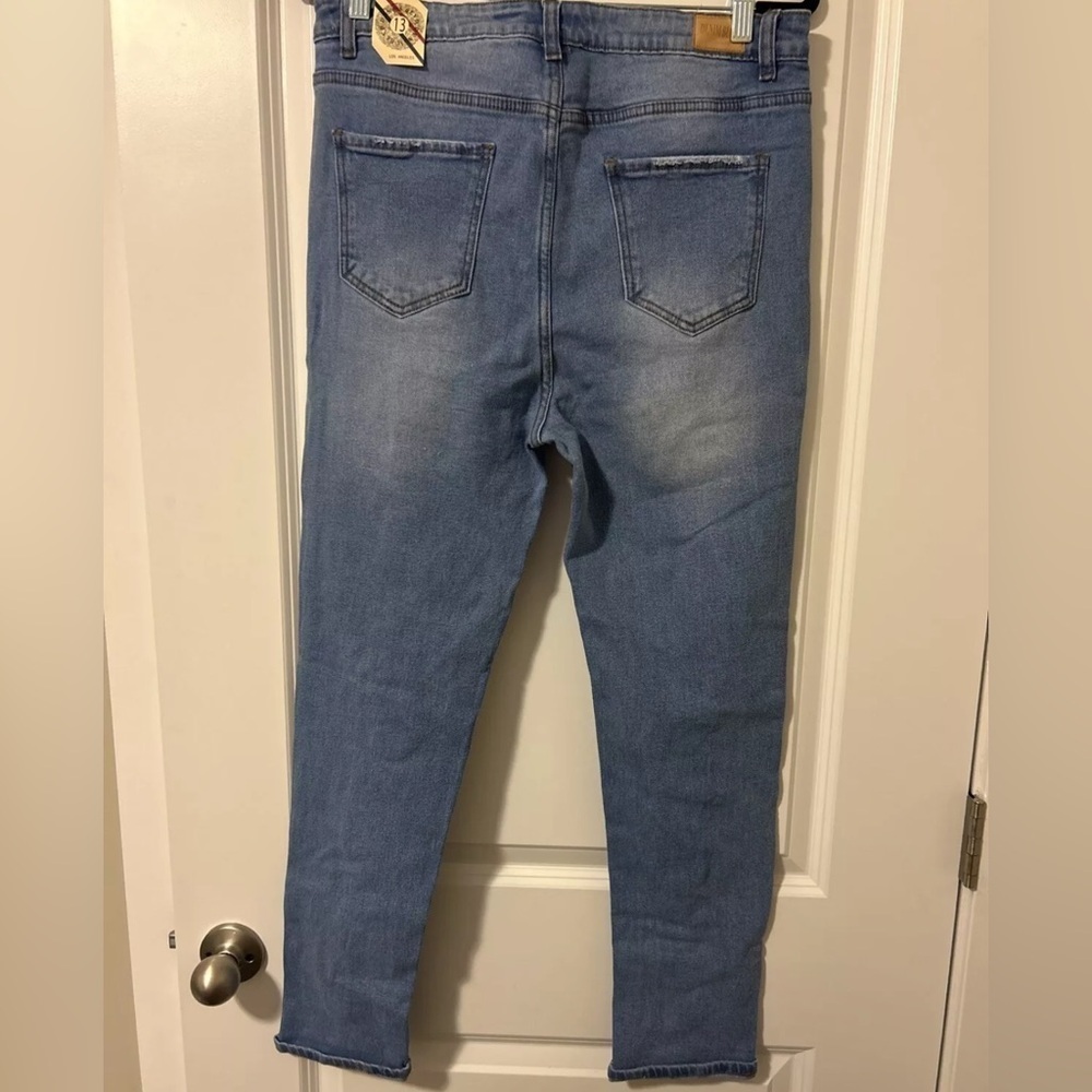 Women’s Denim Blvd Super High Rise Distressed Boyfriend Jeans, 13 - Picture 5 of 5